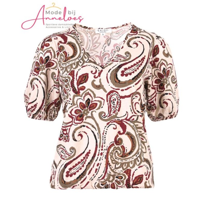 Enjoy Blouson paisley print 183672 Port Enjoy Blouson paisley print 183672 Port